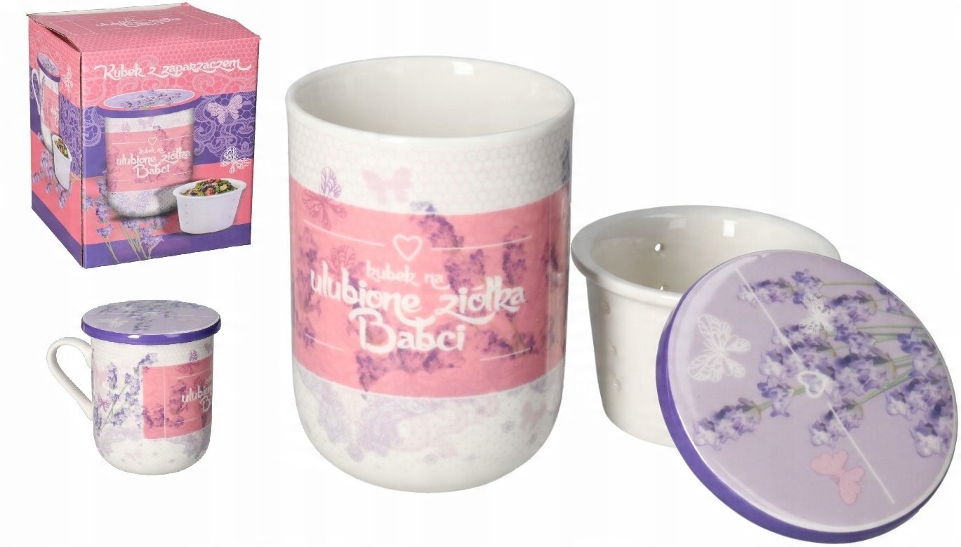 

Kubek Ceramiczny Z Zaparzaczem Dla Babci