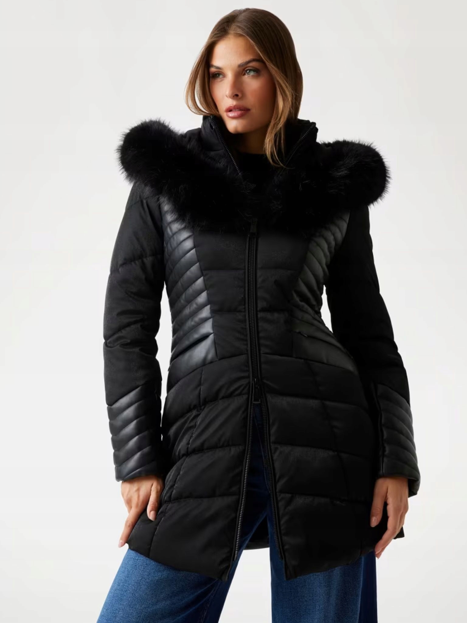 Dámská Zimní bunda Guess W4BL61 WGLZ0 Černá XXL