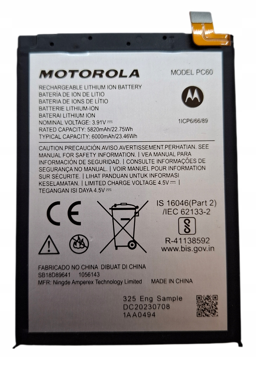 Oryginalna Bateria PC60 Motorola Moto G54 Power XT2343