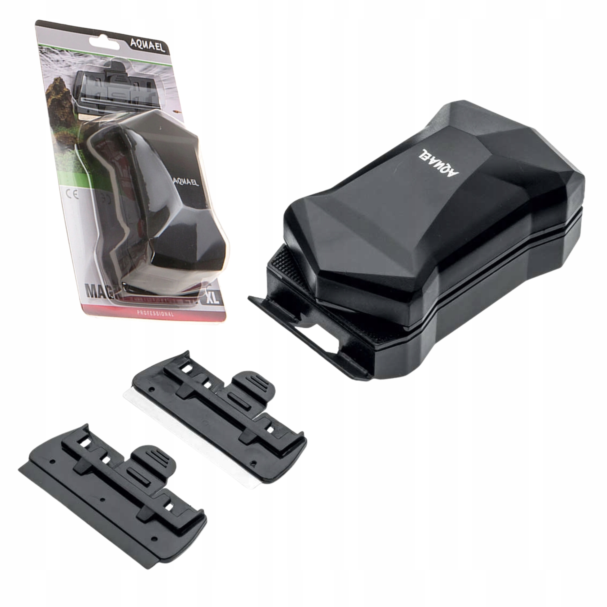 Czyścik Magnetyczny pływający ze skrobakiem 2w1 XL 10-18 mm Aquael