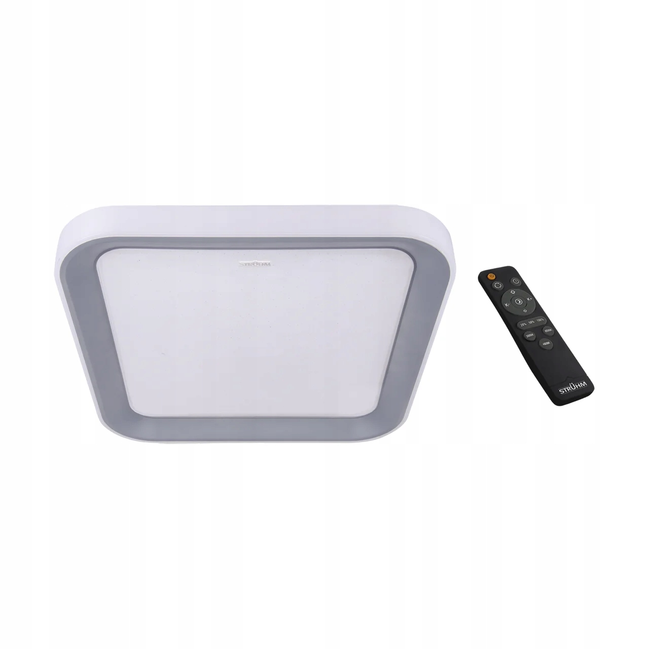 Stropné Svietidlo 48W Struhm Ariel štvorcový strieborný s diaľkovým ovládaním IP44 Led