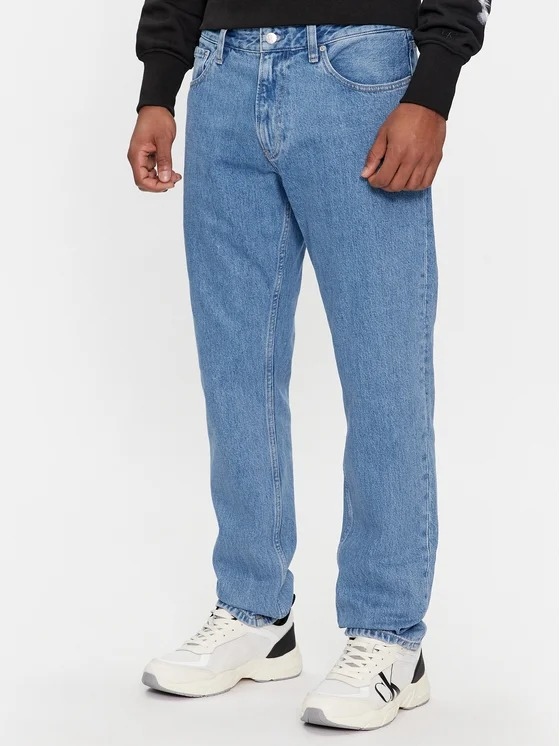 Calvin Klein Jeans Modré Džíny Jednoduché S Logem Ck 31/32 7CA
