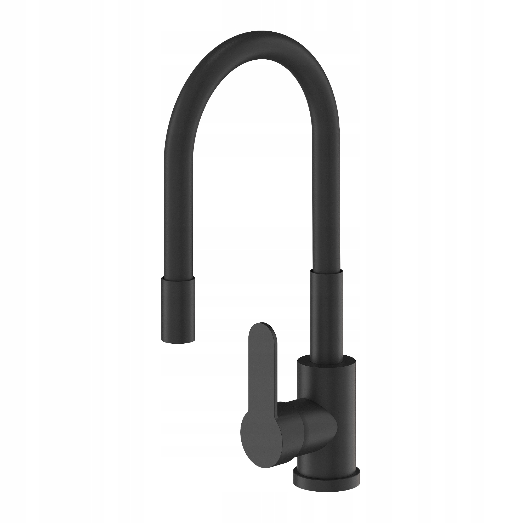 Kuchynská Batéria Čierna, Pružný Výtokový Kohútik, Čierny, Ohybný Výtok