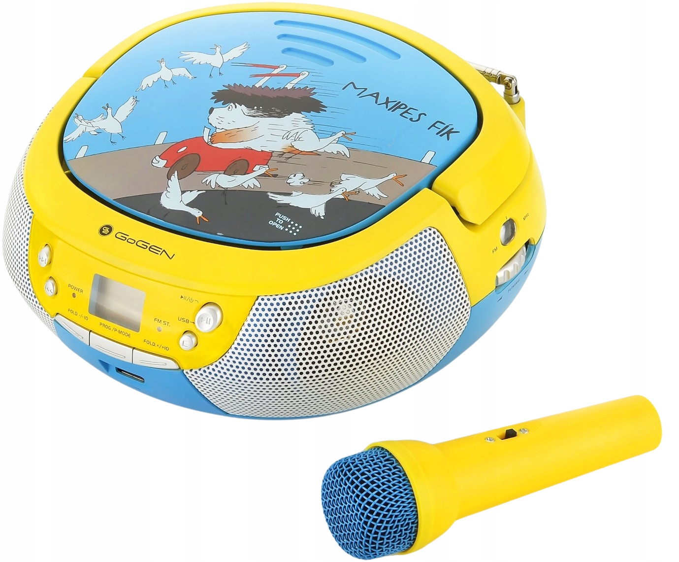Boombox dla dzieci Gogen MAXIPREHRAVACB Niebiesko-żółty