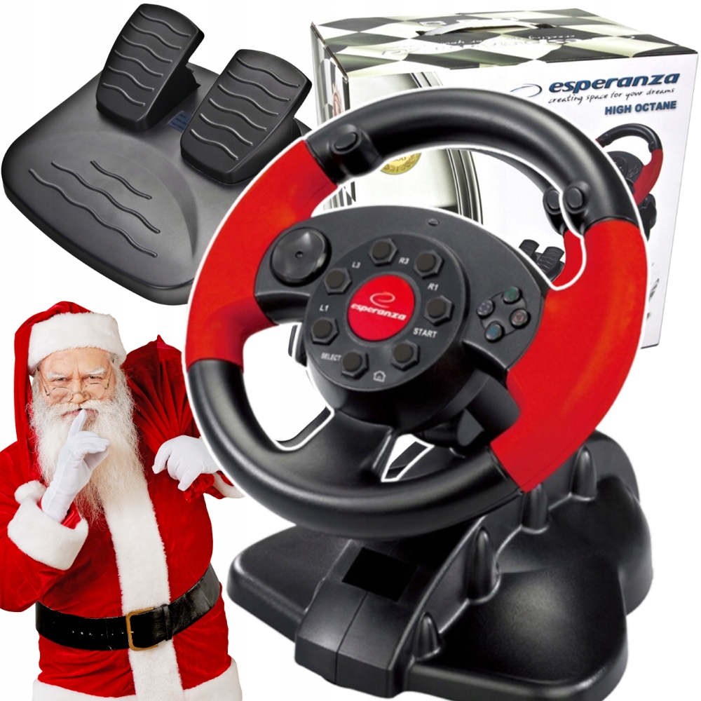 Volant s pedály Sada tlačítek Pc PS2 PS3 Dárek