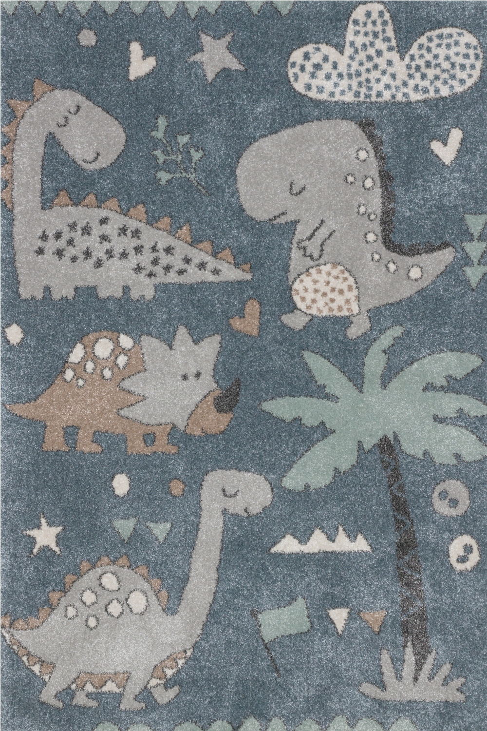 Koberec modrý, Detské dinosaury 120x170 cm
