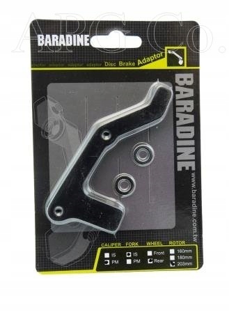 ADAPTER HAMULCA BARADINE tarcza TYŁ PM-IS 203mm + PODKŁADKI