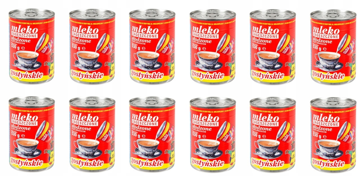 Levně 12 x 530 g Gostyn zahuštěné mléko 8% Karton