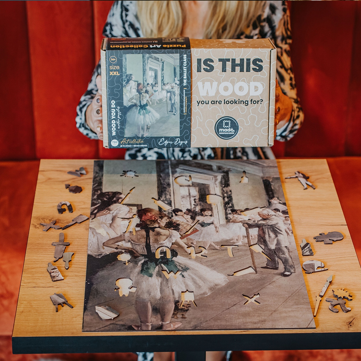 Puzzle drewniane WOOD YOU DO | LEKCJA TAŃCA Edgar Degas | 700 el| XXL Stan opakowania oryginalne