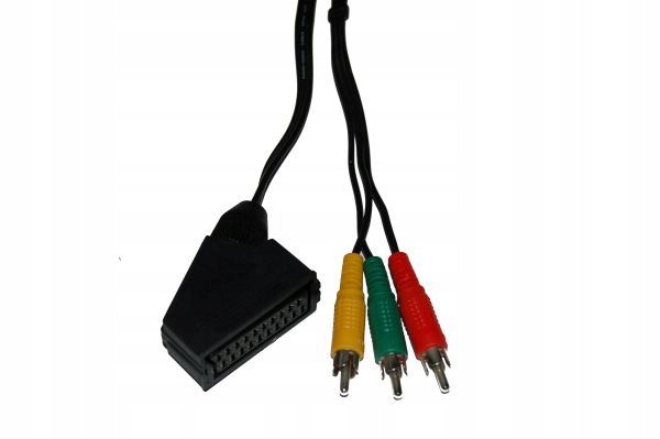 Kabel gniazdo Euro <-- 3 wtyki Rca 1,2m