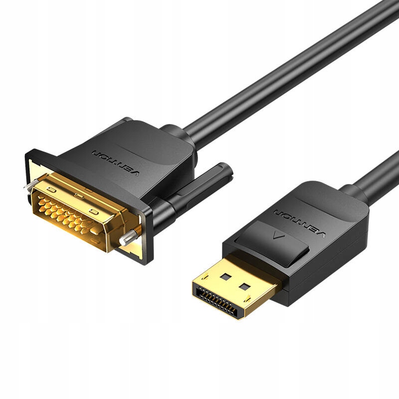 Kabel DisplayPort do DVI 2m Vention, Max 1920x1080, 60Hz, Plug&Play