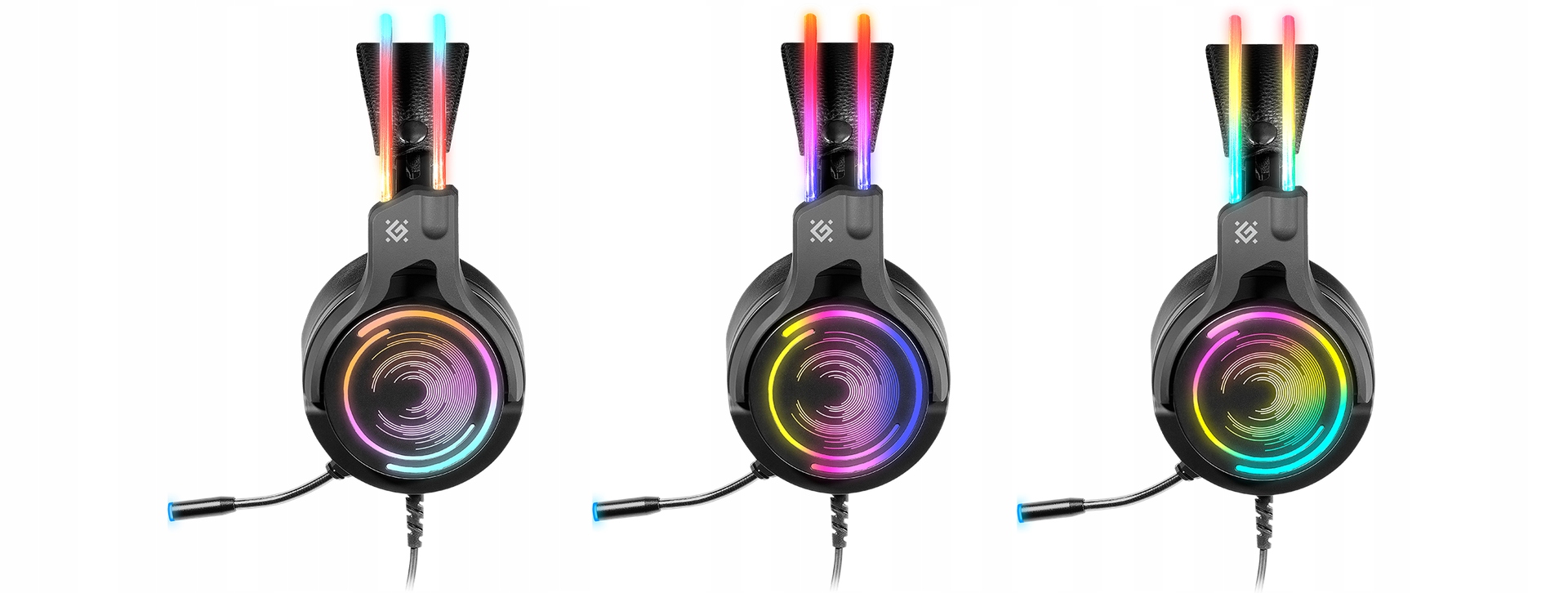 Słuchawki Gamingowe USB dla Graczy Mikrofonem 7.1 Podświetlany Pałąk LED Regulacja głośności tak