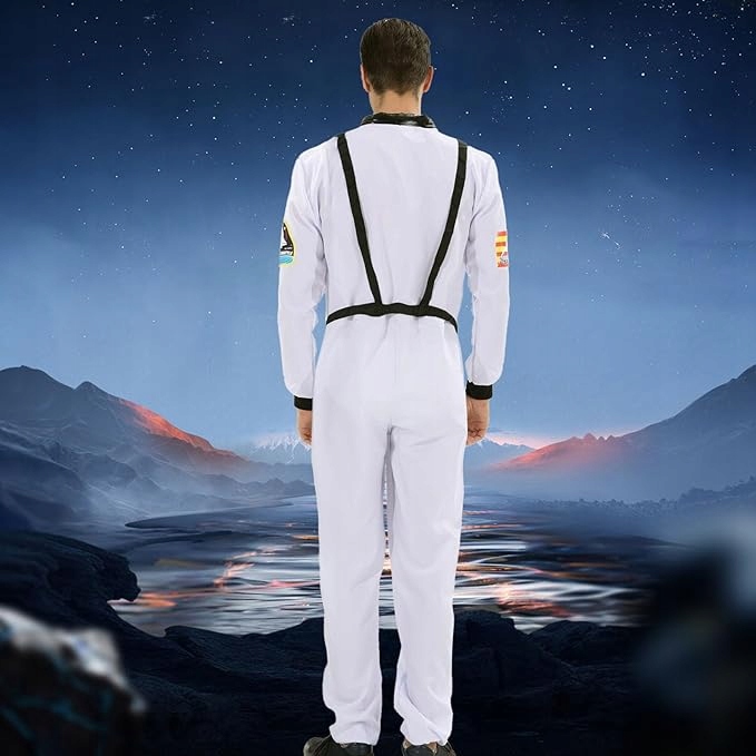 Kostým pro muže, dámský, bílý, cosplayový oblek Nasa vel L