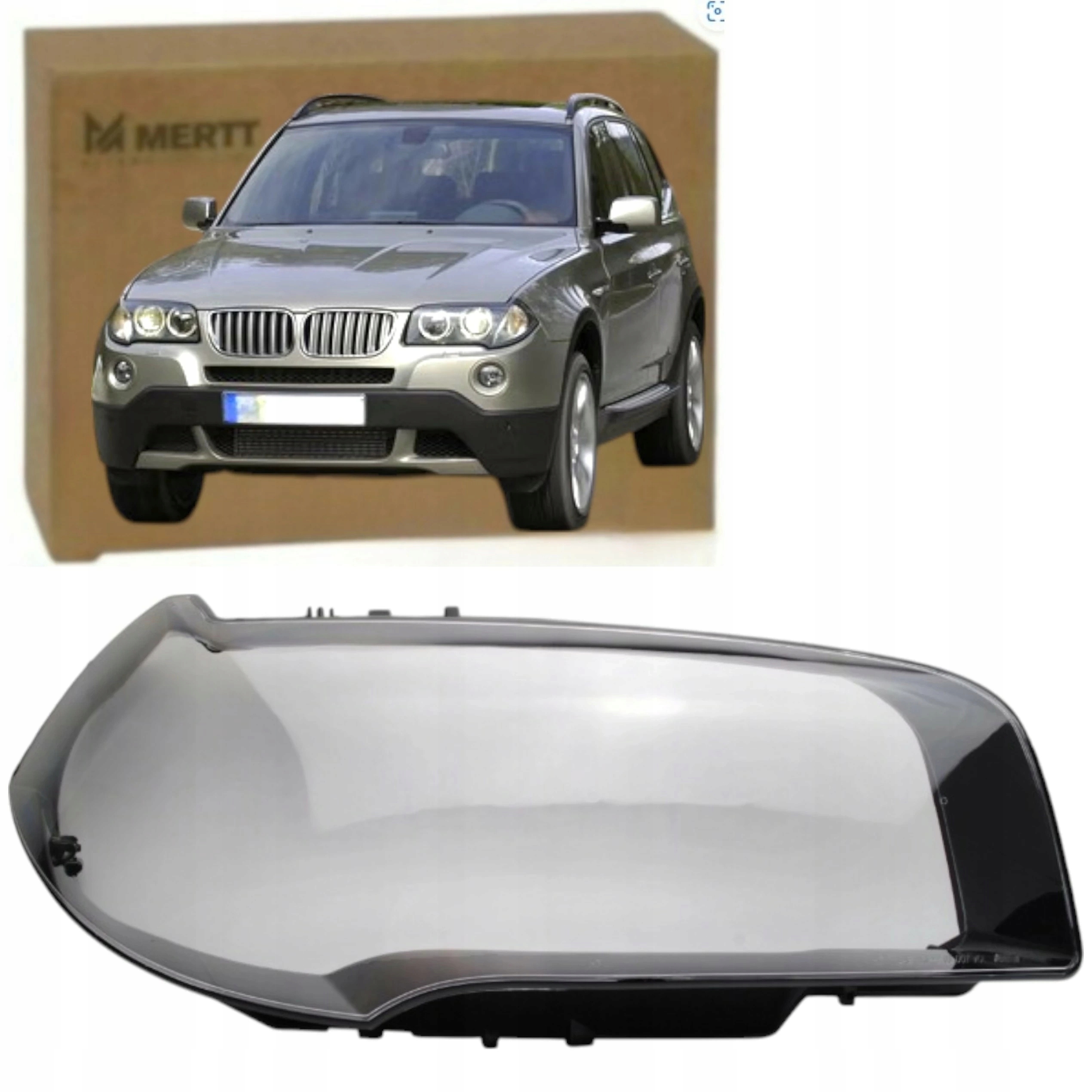 Bmw X3 E83 2004-2010 Klosz Pravé sklo předního světlometu