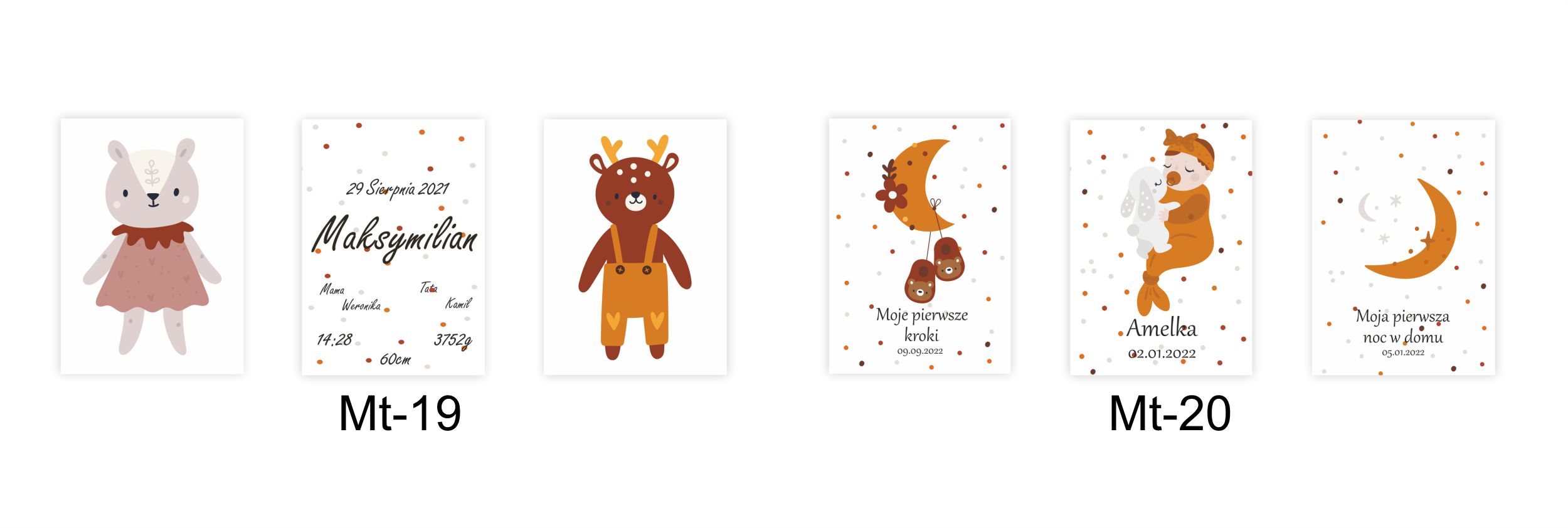 Metryczka 3 plakaty A3 Prezent Chrzciny Urodziny Bohater / Bajka brak