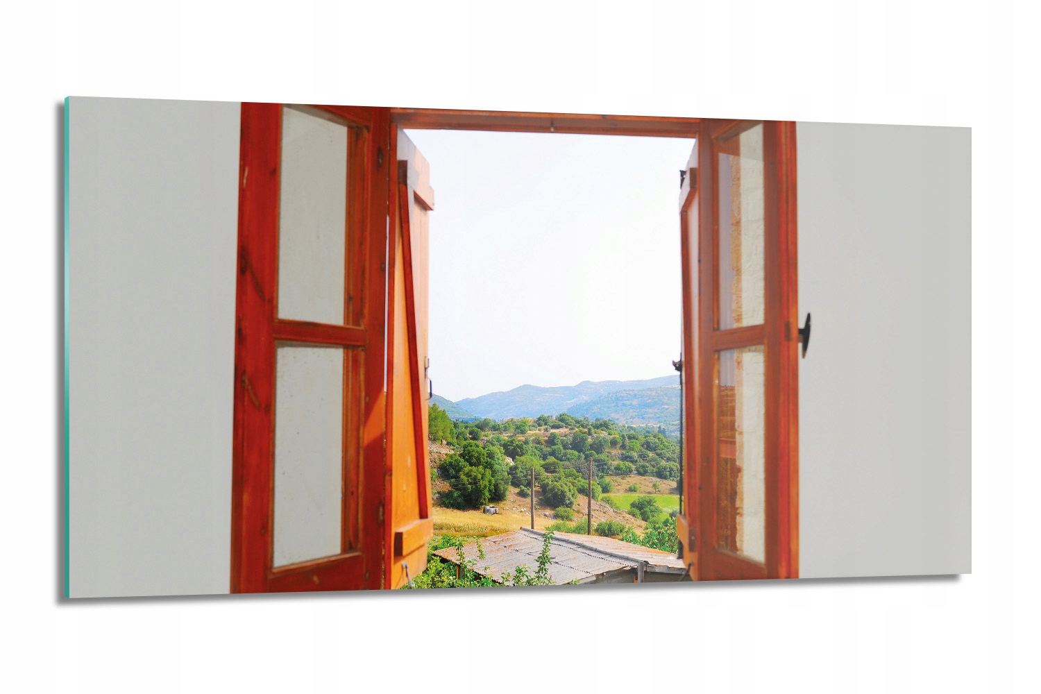 panel do kuchyně s potiskem Okno výhled na horu 100x50
