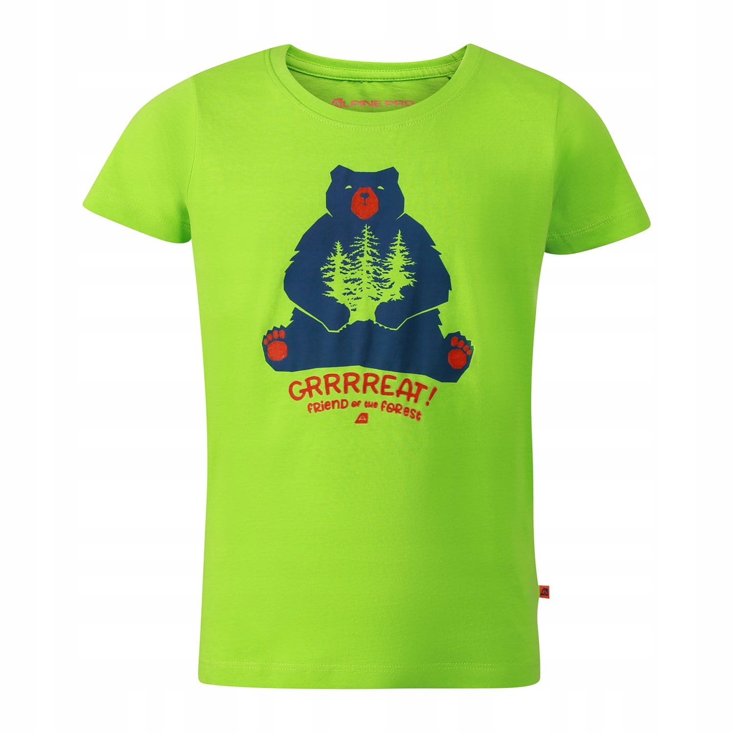 Alpine Pro Koszulka dziecięca t-shirt Termeso zielona 128-134 cm