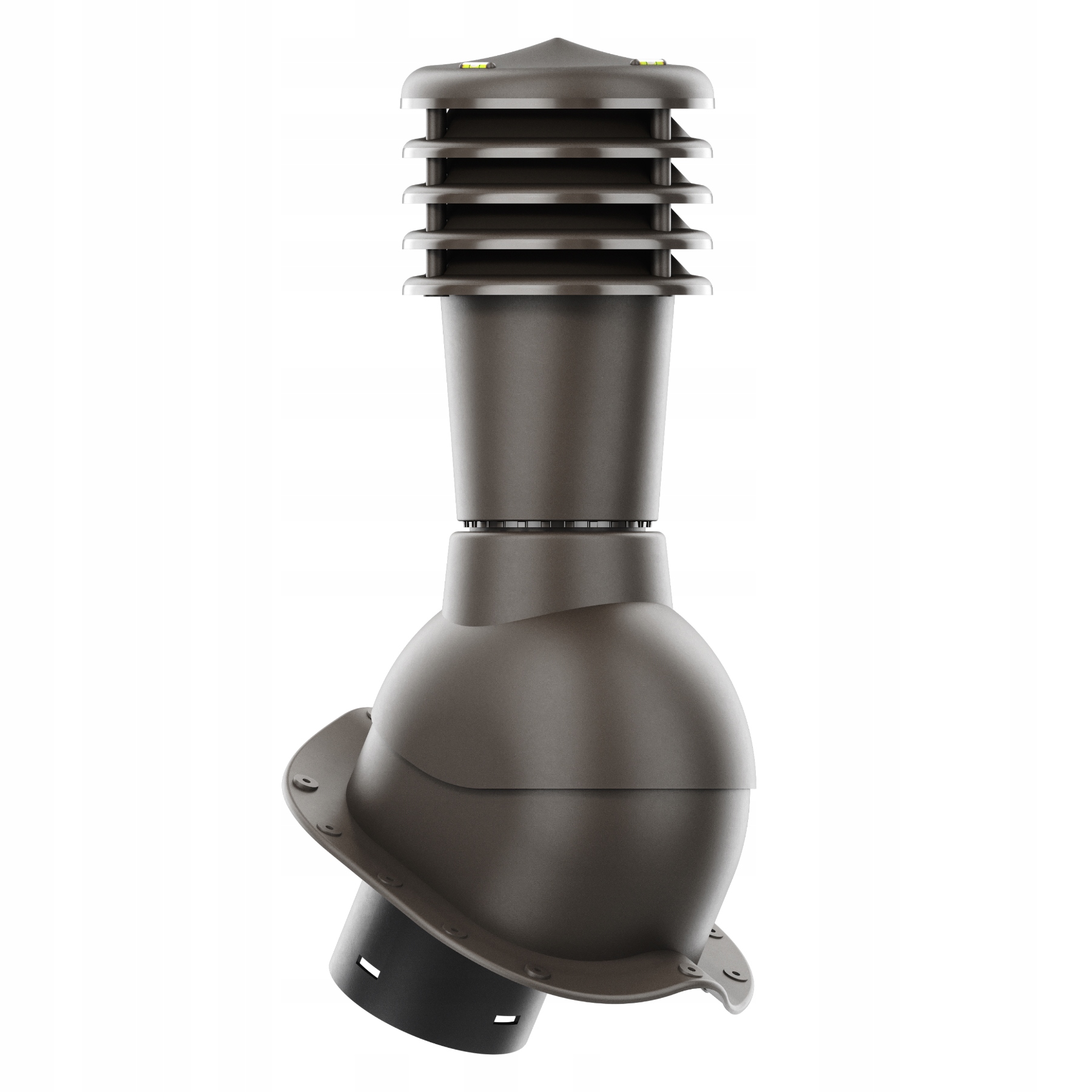 Větrací komín Smart 125 plechová střešní krytina nezateplená Tmavě Hnědá 8019