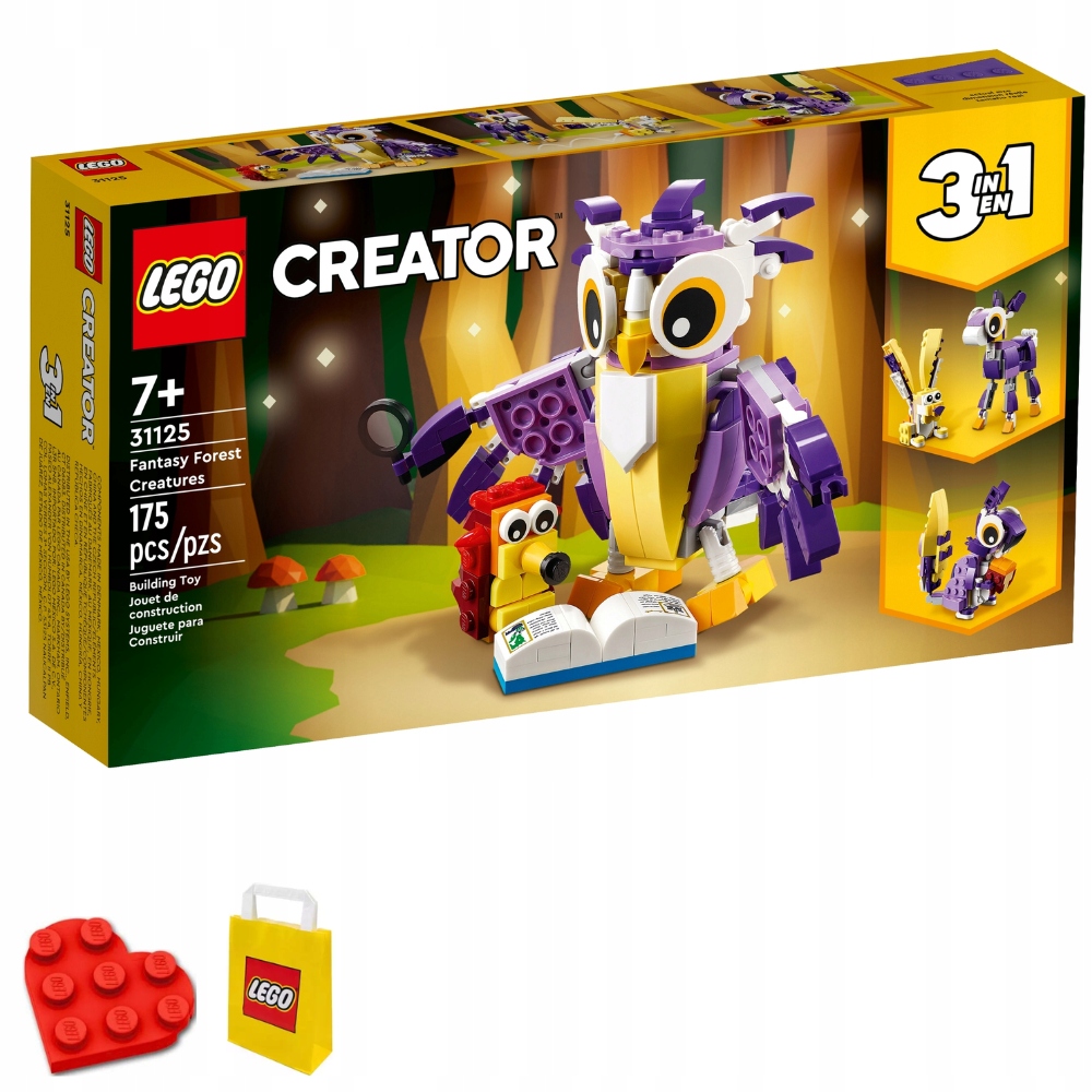 stavebnice Lego Creator 3v1 Fantastická lesní stvoření 31125