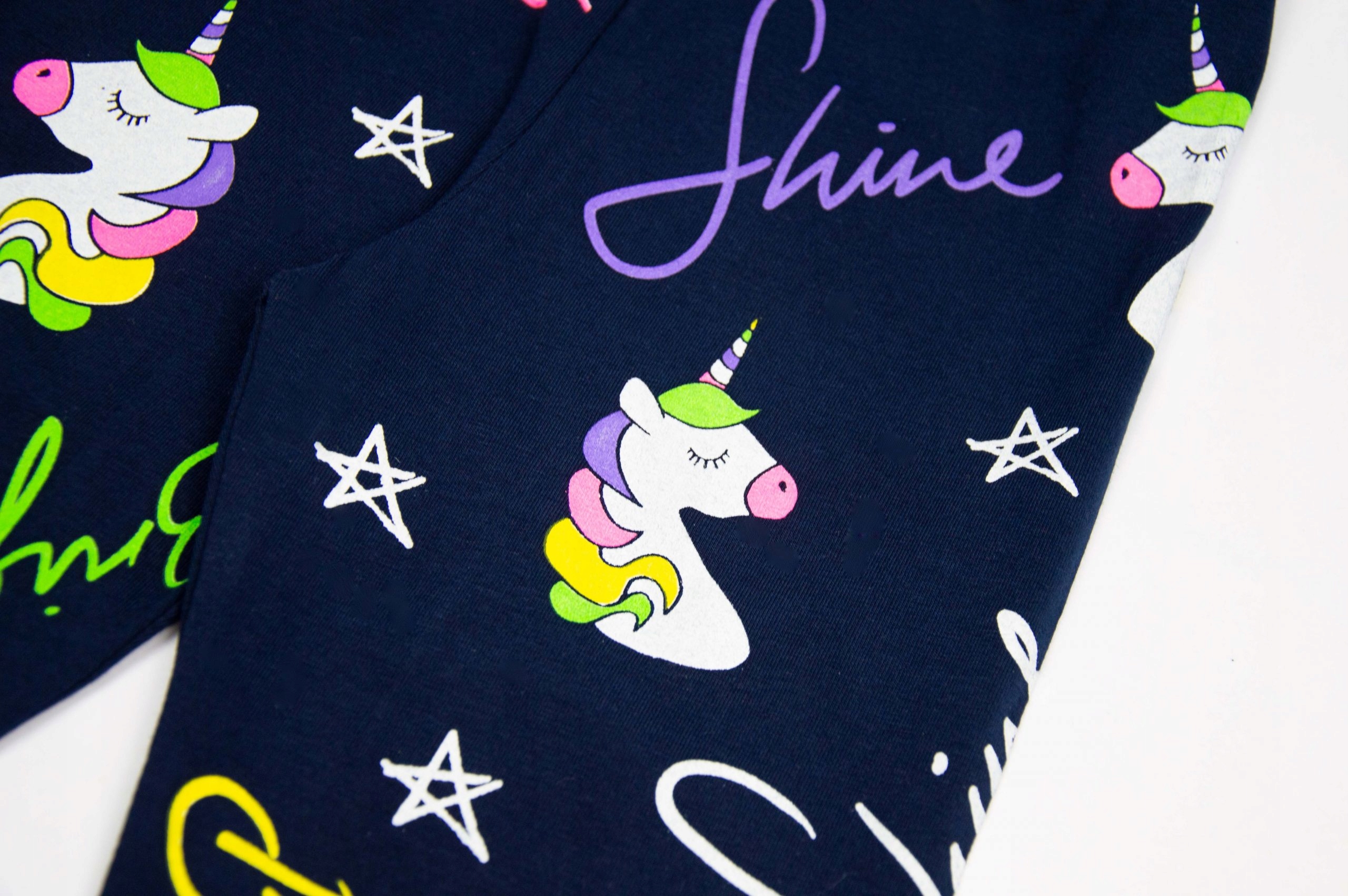 LEGGINSY BAWEŁNIANE UNICORN jednorożce granat 104 Marka Inna marka