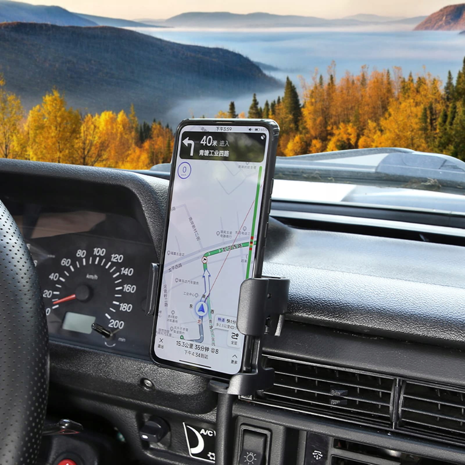 DIYUCAR Uchwyt Samochodowy Na Telefon GPS Do Lada Niva iPhone Huawei Xiaomi — miniatura 4