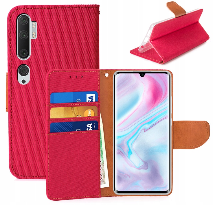 

Etui Portfel Canvas do Xiaomi Mi Note 10 / CC9 Pro