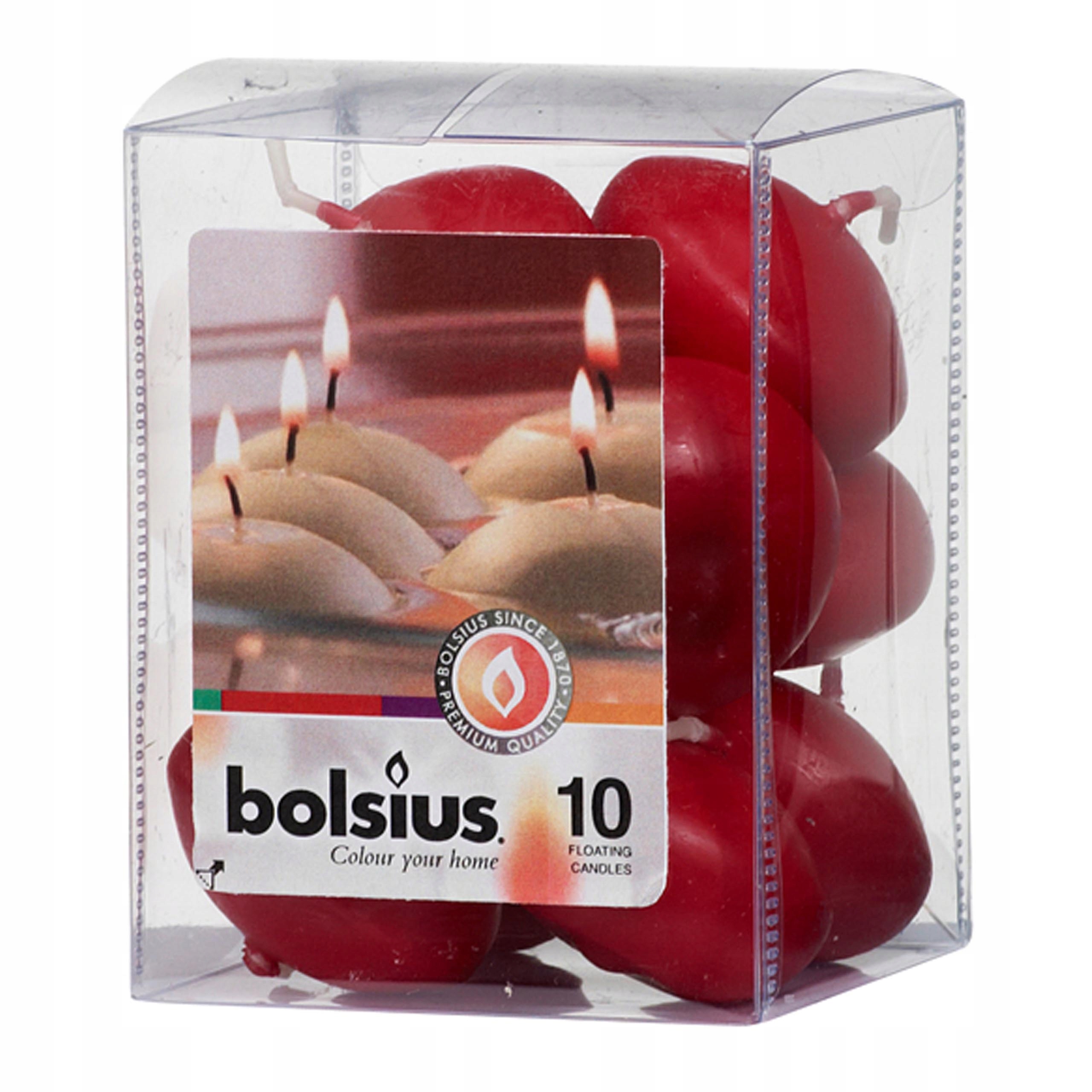 

Świece świeczki pływające ślub wesele Bordo 10 szt