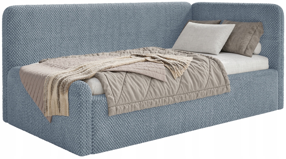 Postel pro mláděž 90x200 cm Fanklo modrá plyš pravá