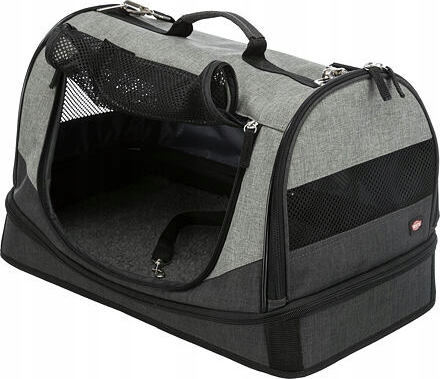 Levně Transportní taška-pelíšek Holly 50x30x30 cm nylon,černo/šedá (max 15kg)