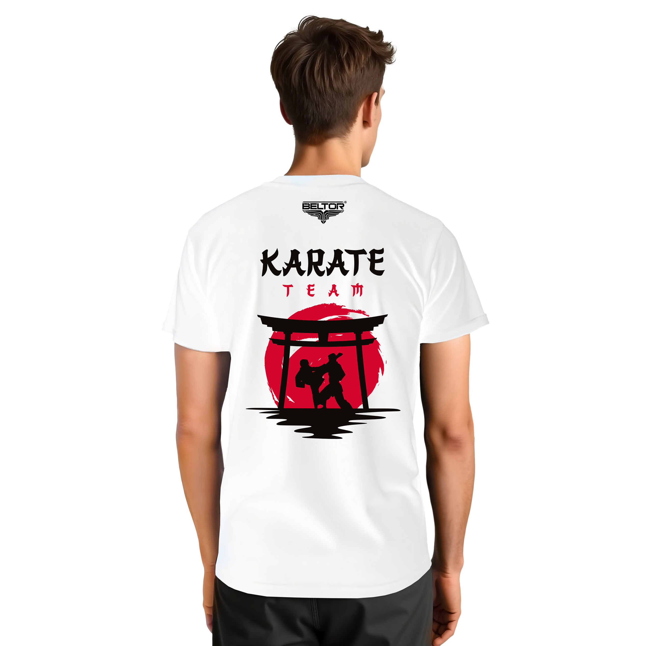 Beltor Koszulka Karate Torii Gate T-shirt Biała Pod Kimono Na Wf r. S