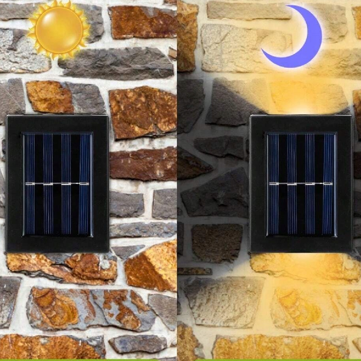 8x ZEWNĘTRZNE LAMPKI NA SCHODY TARAS WODOODPORNE LAMPA SOLARNA LED CZUJNIK Kształt prostokątny