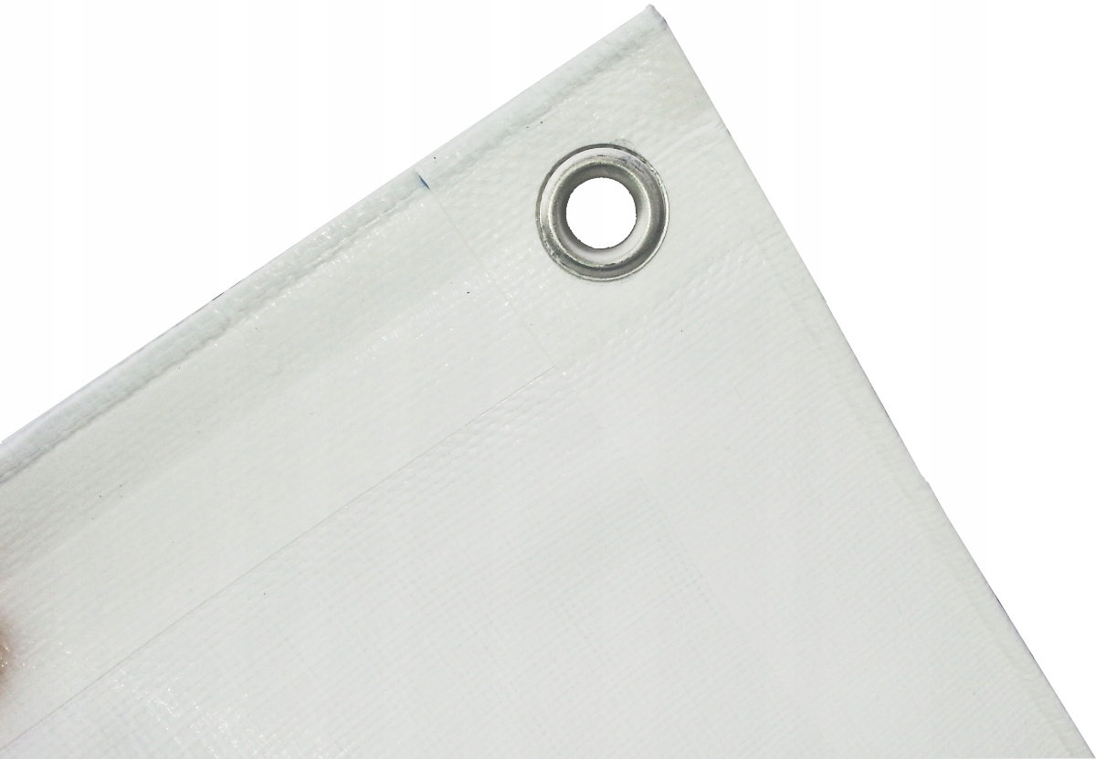 PLANDEKA GRUBA MOCNA WODOODPORNA 4x6 BIAŁA OKRYCIE MROZOODPORNA UV+ 260g Szerokość 6 m