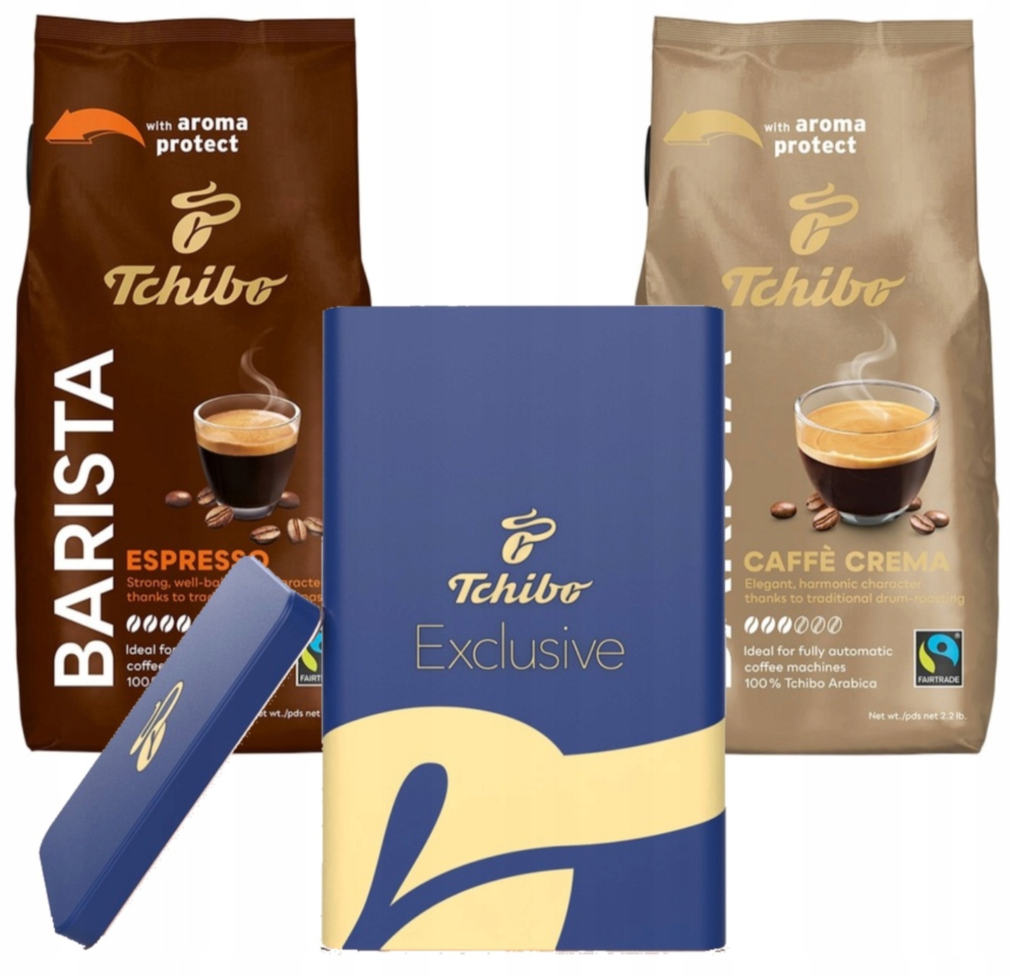 Levně Tchibo Sada zrnkové kávy Barista/Espresso 1 kg 1 kg plechovka Bonus