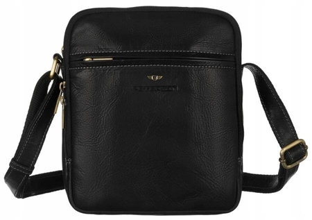 Pánská kožená kabelka přes rameno Peterson Ptn TB-8021 černá