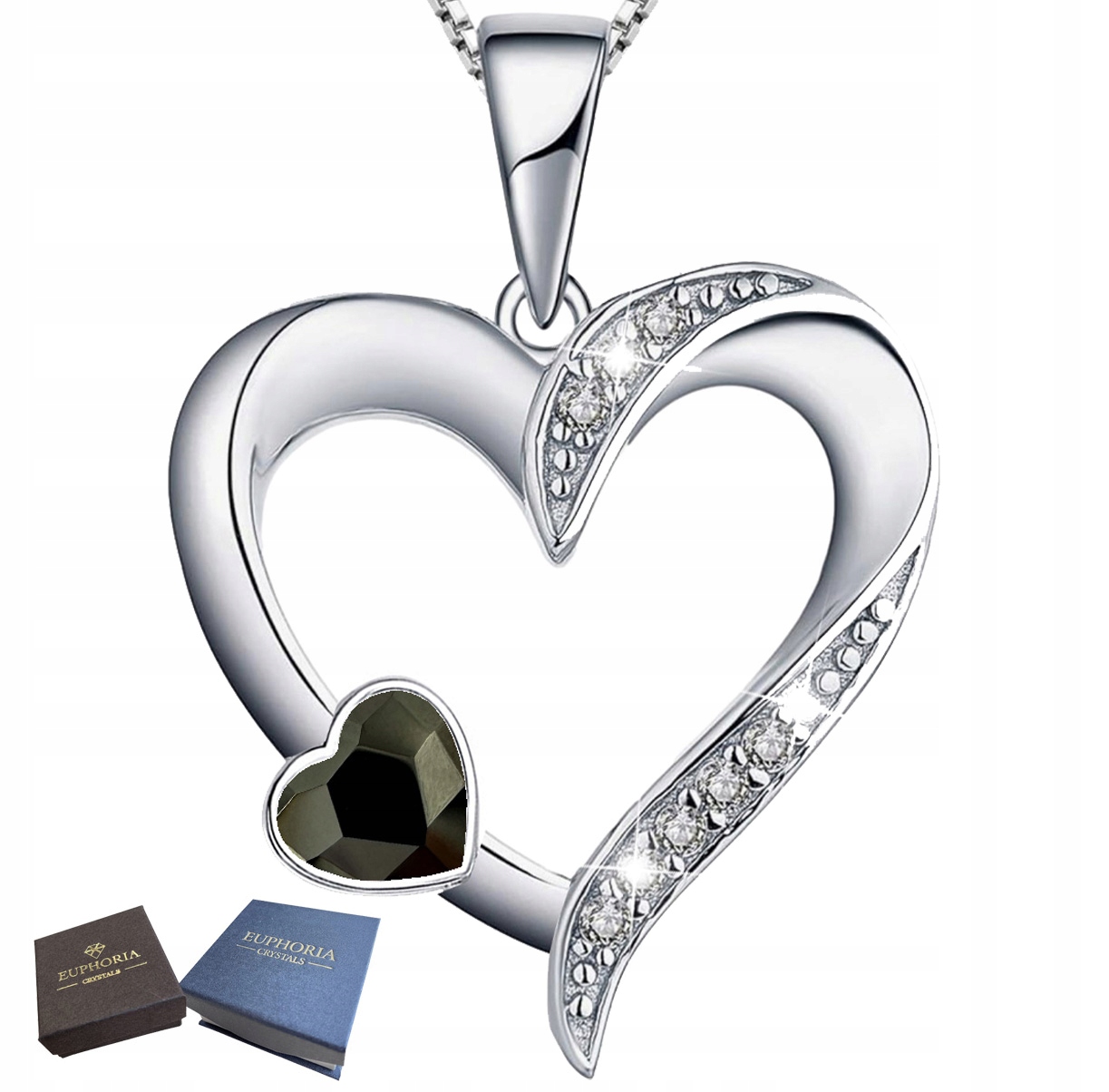 Stříbrný náhrdelník Řetízek Přívěsek Stříbro 925 Srdce pro dívku maminky