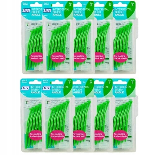 10x Tepe Angle Szczoteczki Międzyzębowe Zielone 6 szt.