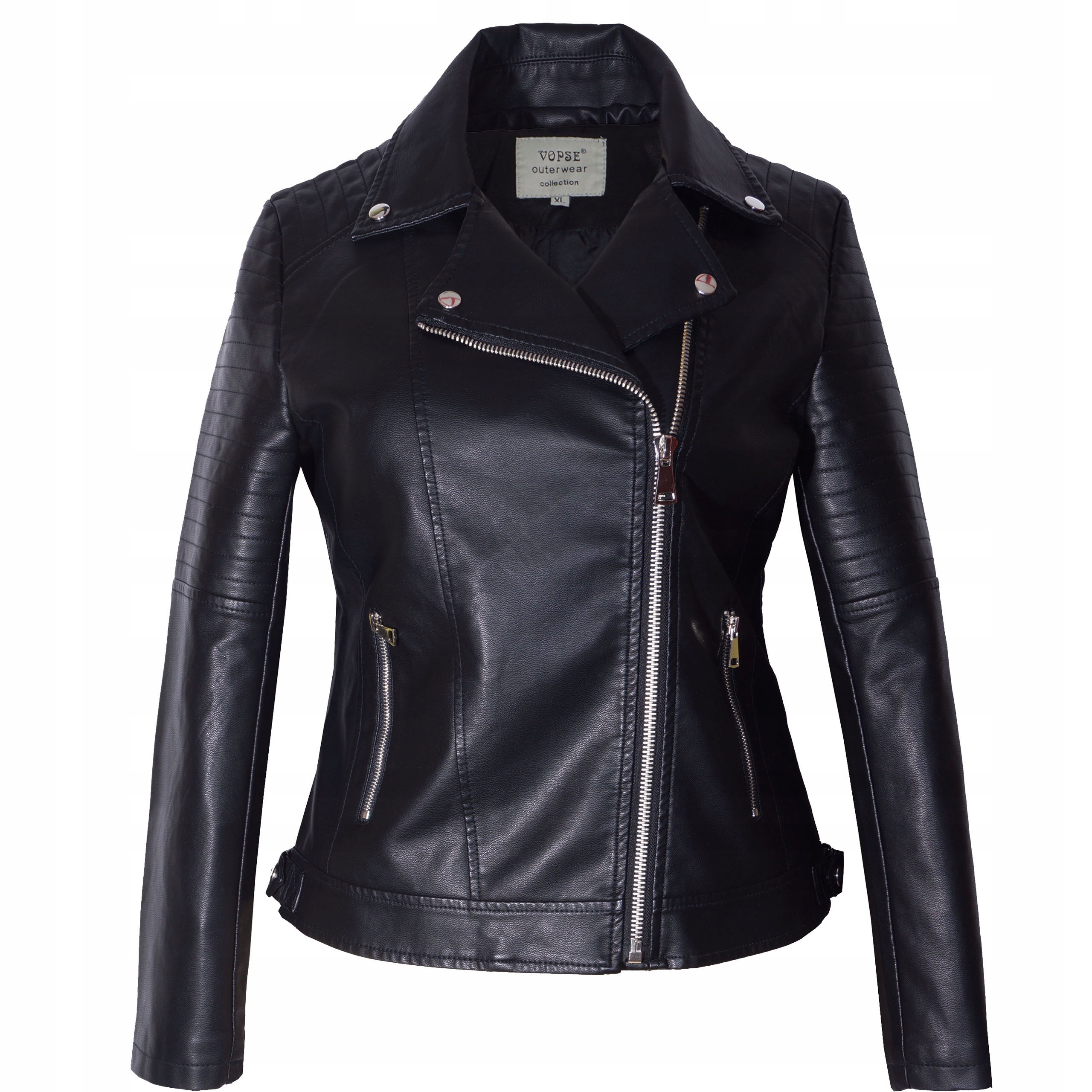 

Klasyczna kurtka Ramoneska eko skóra 44 2XL Czarna