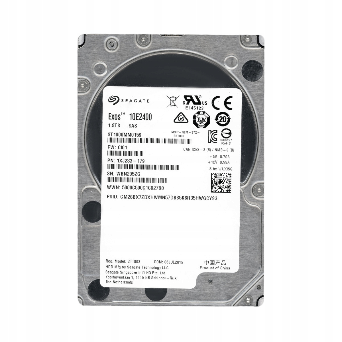 Seagate Exos 10E2400 1.8TB 10K SAS-3 2.5'' ST1800MM0159