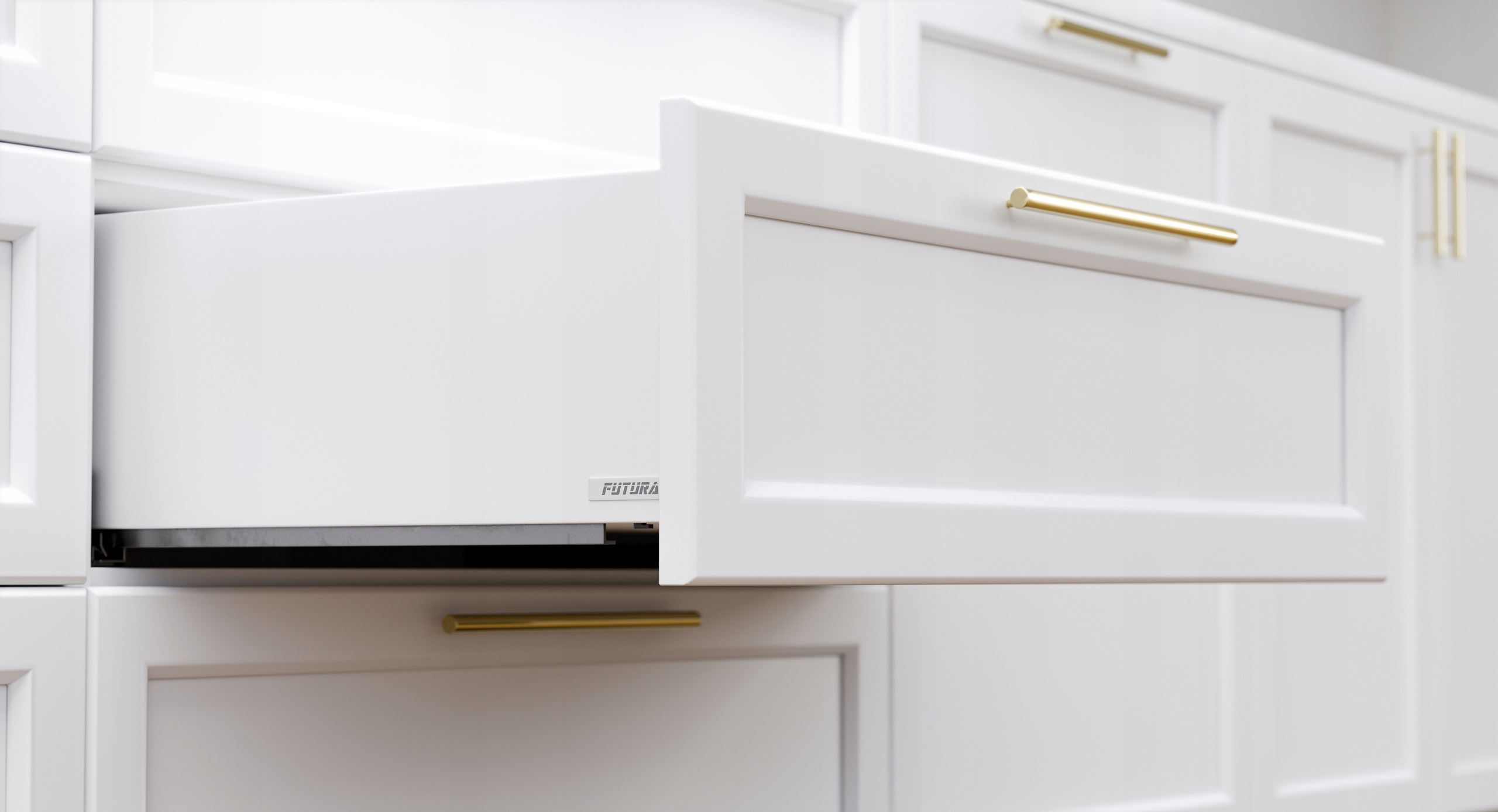 Šuplík Atm Futura Evo 3D Atm L-550 H203 bílá s tlumením dovírání 18 MM