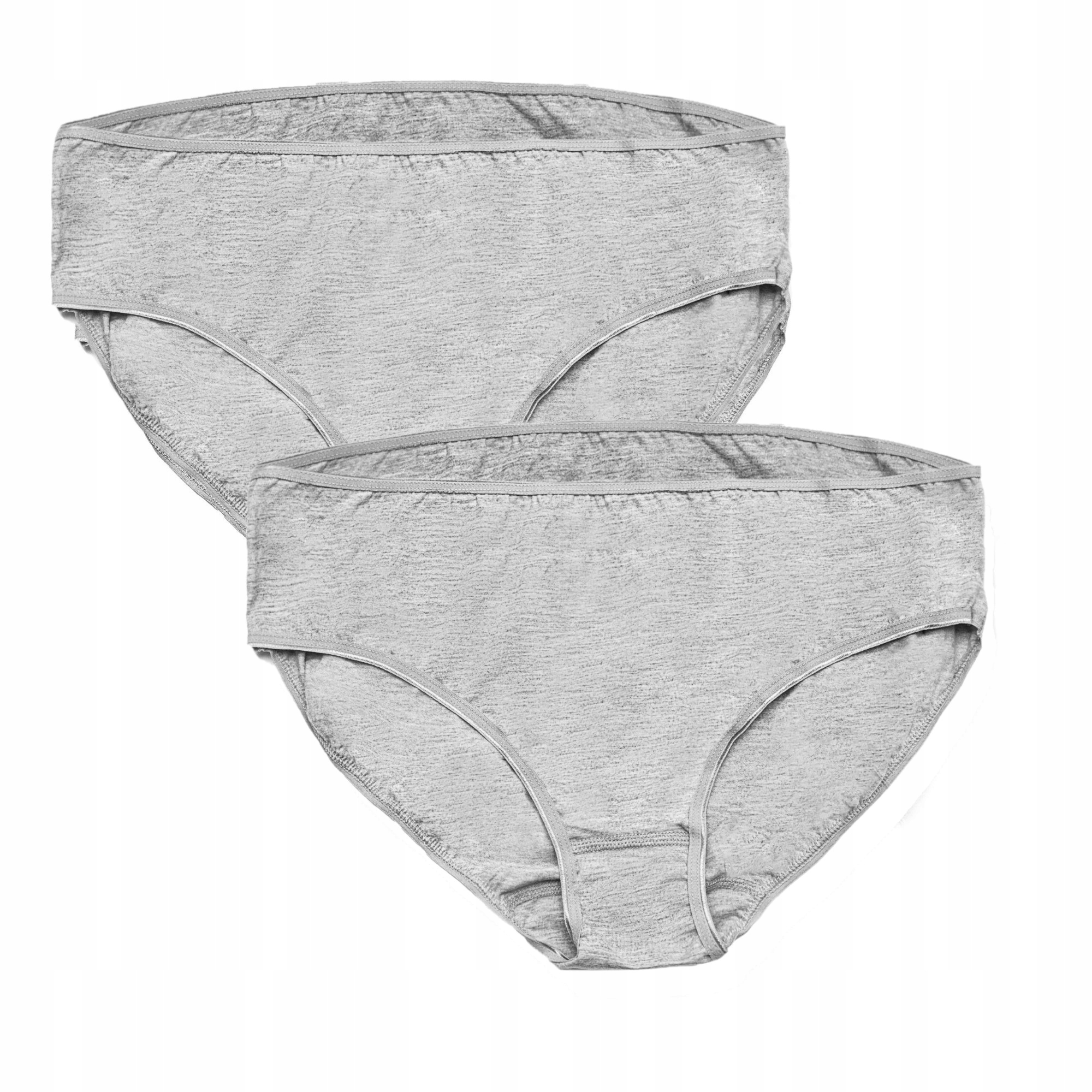 

2X Figi Damskie Wysoki Stan Szare Bawełnian R. L