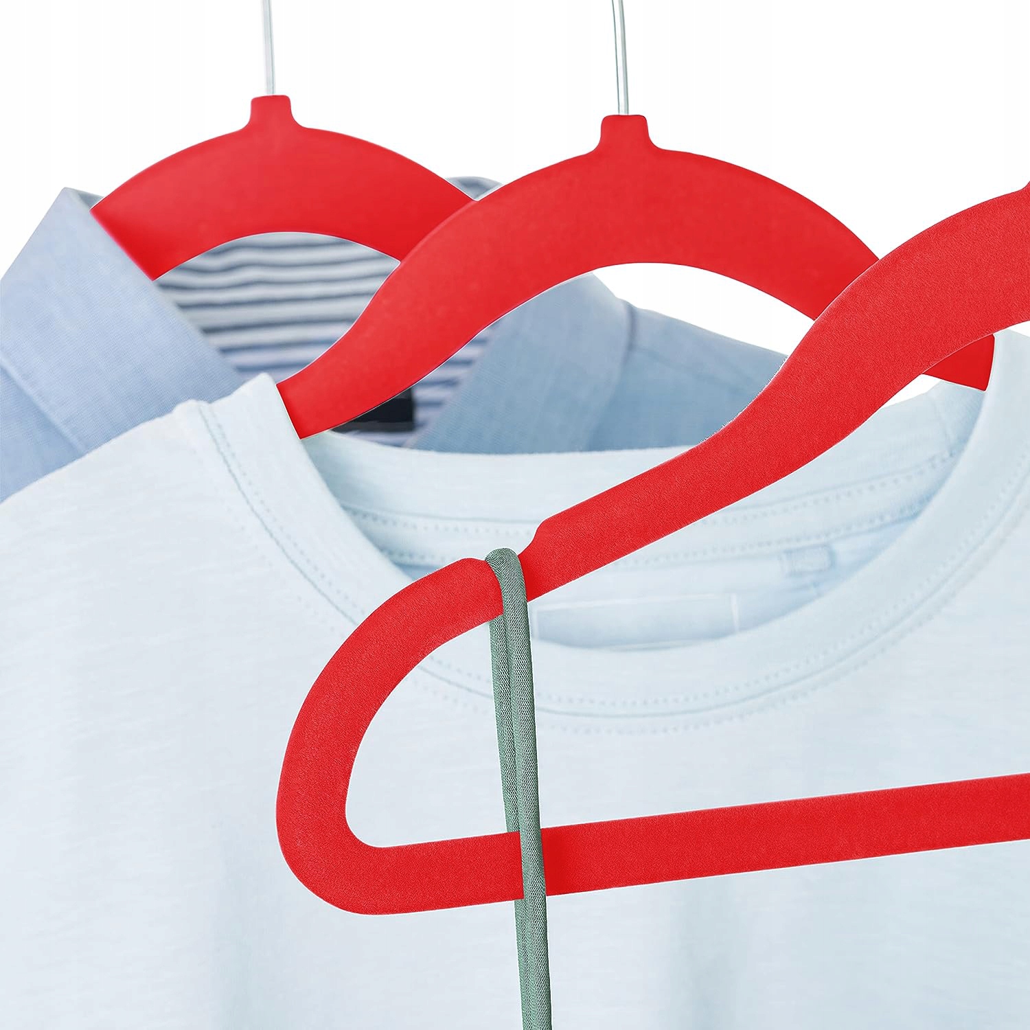 WIESZAKI WELUROWE DLA DZIECI NA UBRANIA ZESTAW 30 SZTUK KOMPLET WIESZAKÓW Waga produktu z opakowaniem jednostkowym 0.15 kg