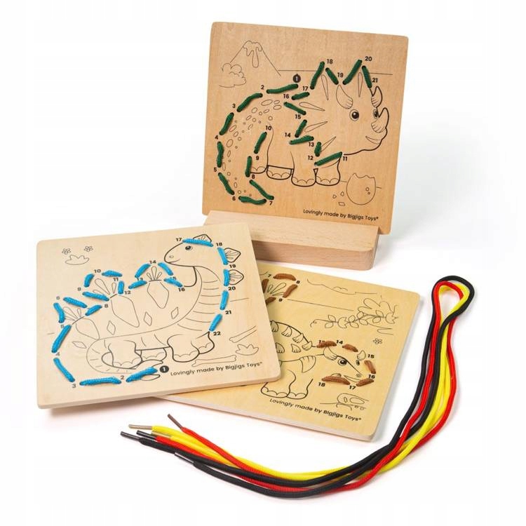 

Bigjigs Przeplatanka Po Numerach Dinozaury 34048
