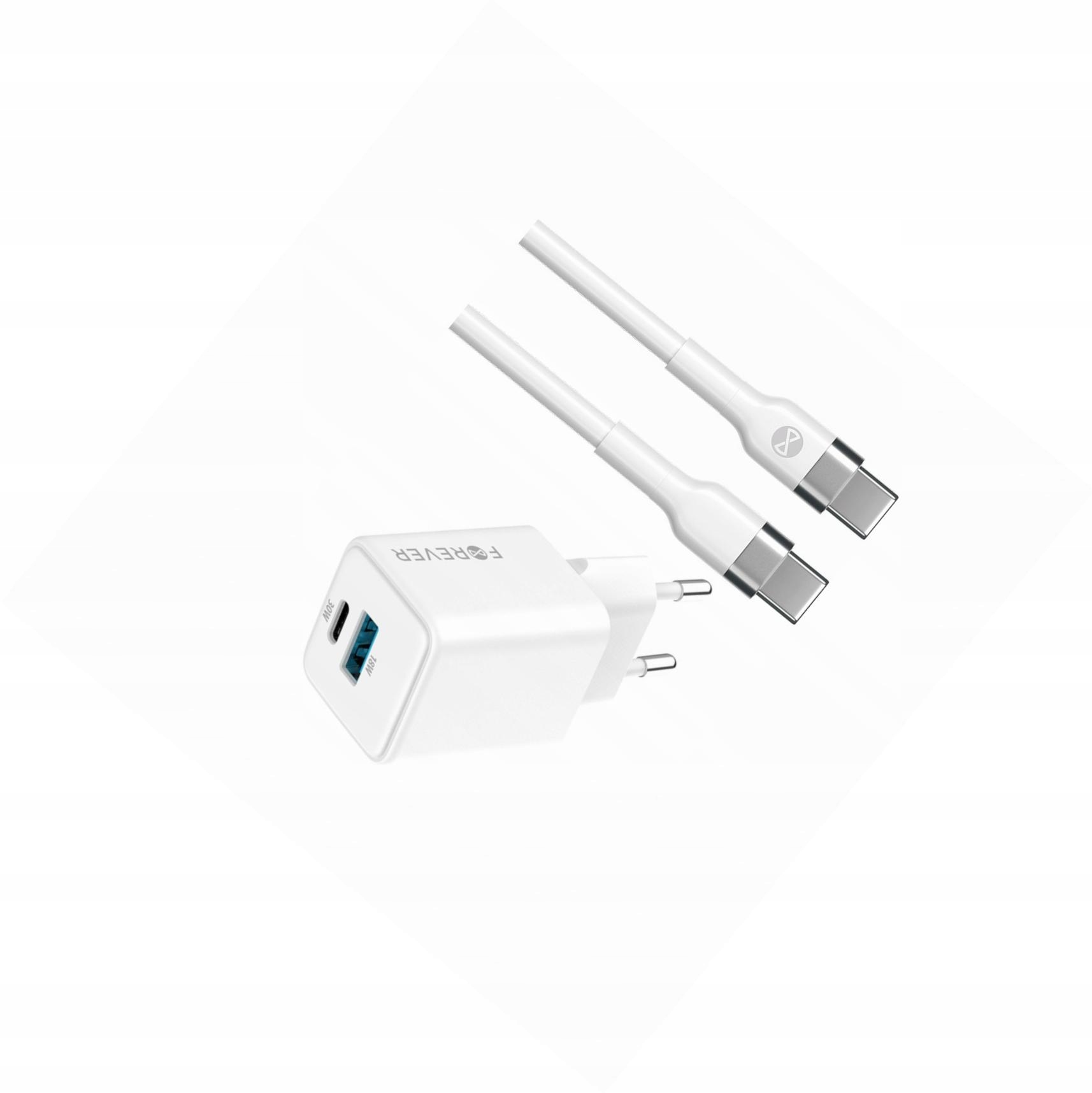 Szybka ładowarka GaN 30W Usb i Usb-c z kablem do Xiaomi 15 Ultra 5G