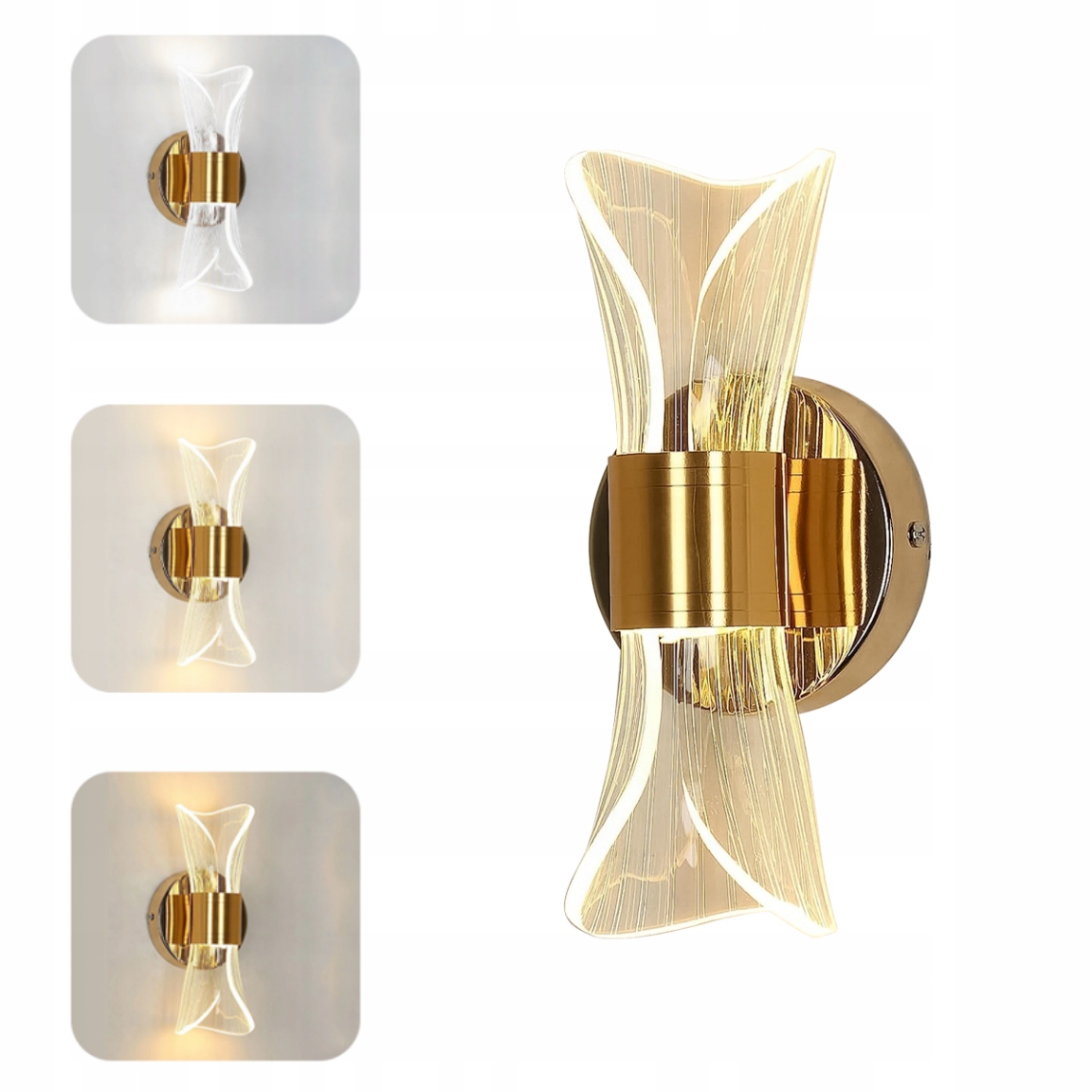 Led Nástěnná Lampa Zlatá Nástěnná Lampa Stmívatelná, Moderní Do Ložnice
