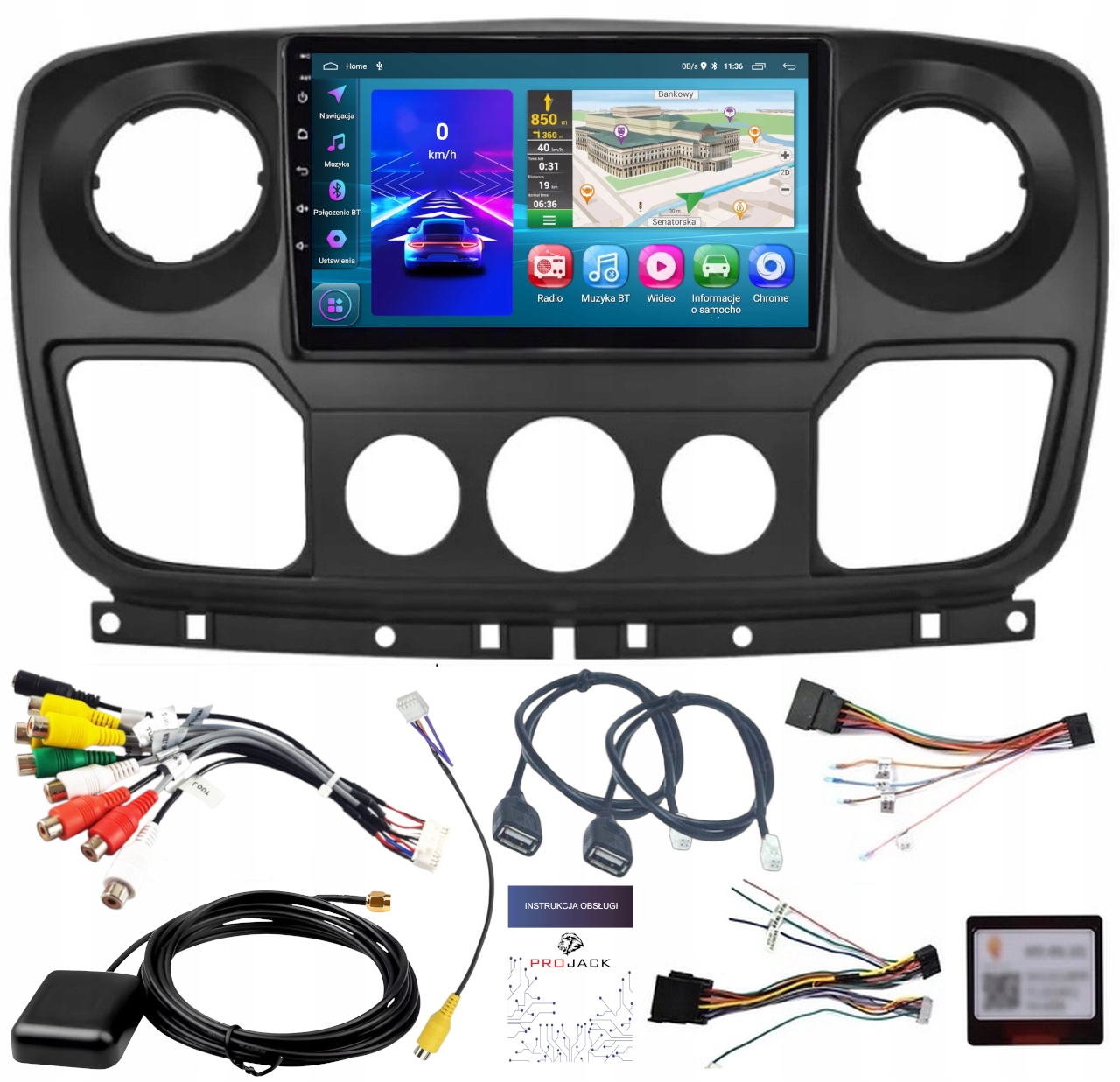 Autorádio Gps Opel Movano 2010-2022 Carplay Wifi Usb 2GB 64GB