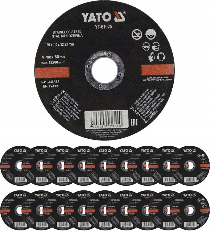 

Tarcza Tarcze Do Cięcia Metalu 125x22.2mm 20 Sztuk