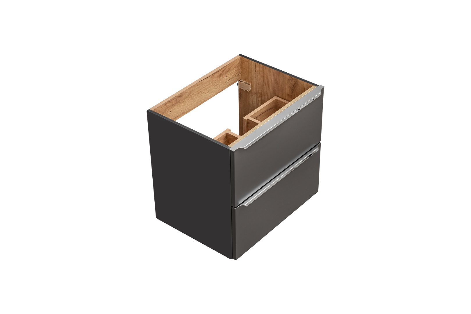 CZARNA Szafka Łazienkowa pod Umywalkę Szuflady 60 Głębokość mebla 43 cm