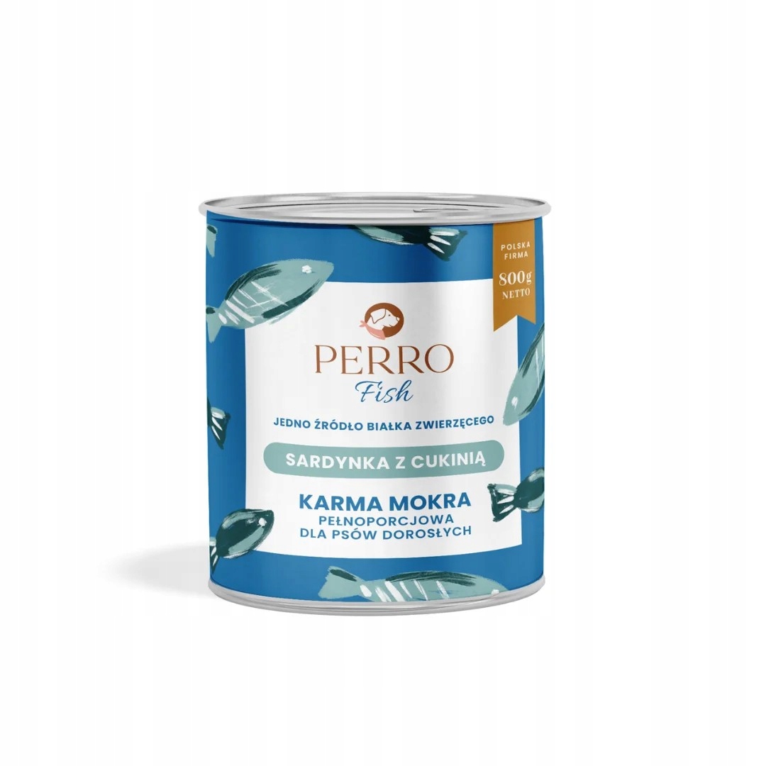 Levně Perro Monoproteinové Krmivo Vlhká sardinka s cuketou pro psa 6x800g Nové