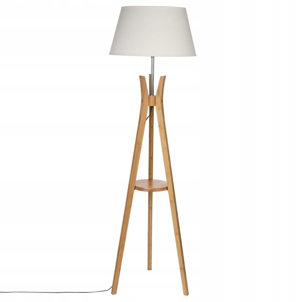 Biela stojacia lampa Kalo, 156 cm