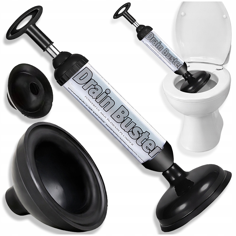PRZEPYCHACZ POMPKA DO UDRAŻNIANIA TOALETY WC RUR PRZEPYCHANIA KANALIZACJI